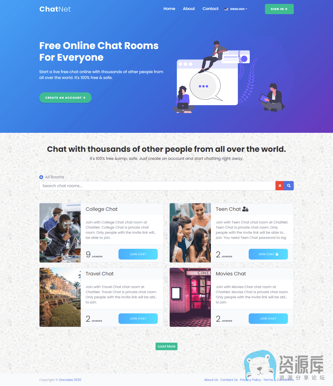ChatNet -PHP聊天室和私人聊天程序 v1.9-北向