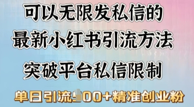 最新“摆烂式”引流打法，小红书私信引流，单天引流100+-北向