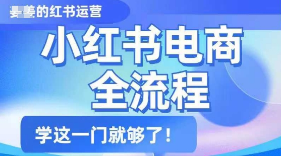 小红书电商全流程，精简易懂，从入门到精通，学这一门就够了-北向